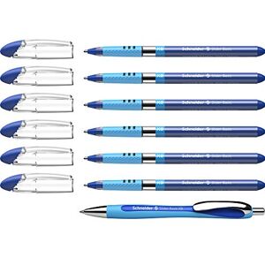 Schneider 151277 Slider Basic XB 6 Stück und 1x Slider Rave XB Kugelschreiber mit Etui, Schreibfarbe blau Schneider 151277 Slider Basic XB 6 Stück und 1x Slider Rave XB Kugelschreiber mit Etui, Schreibfarbe blau