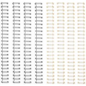 Creative Drahtbindekämme Schwarz & Gold – 8 St. Metall Binderinge 30,5 cm x 16 mm und 2:1 für das Bind Easy Bindegerät – Selbstgemachter Notizbücher, Planer, Journals und Alben Creative Drahtbindekämme Schwarz & Gold – 8 St. Metall Binderinge 30,5 cm x 16 mm und 2:1 für das Bind Easy Bindegerät – Selbstgemachter Notizbücher, Planer, Journals und Alben