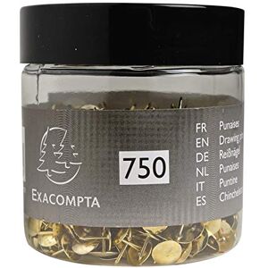 Exacompta 14768E 750er Pack Reißnägel Architekten Spitzenlänge 9 mm Ø9,5mm, praktisch und robust, Reißzwecke für Büro und Pinnwand zum befestigen von Notizzetteln Allzwecknadeln Messing Exacompta 14768E 750er Pack Reißnägel Architekten Spitzenlänge 9 mm Ø9,5mm, praktisch und robust, Reißzwecke für Büro und Pinnwand zum befestigen von Notizzetteln Allzwecknadeln Messing