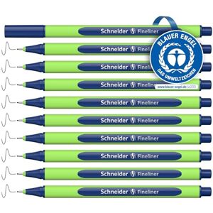 Schneider Line-Up Fineliner (Strichstärke 0,4 mm, aus biobasiertem Kunststoff, ausgezeichnet mit Der blaue Engel) 10 Stück, mystic-blue Schneider Line-Up Fineliner (Strichstärke 0,4 mm, aus biobasiertem Kunststoff, ausgezeichnet mit Der blaue Engel) 10 Stück, mystic-blue