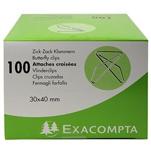 Exacompta 14765E 100er Pack ZickZack Büroklammern 30x40mm Eckklammern aus Aluminium in praktischer Aufbewahrungsbox Exacompta 14765E 100er Pack ZickZack Büroklammern 30x40mm Eckklammern aus Aluminium in praktischer Aufbewahrungsbox