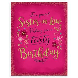 Piccadilly Greetings Moderne Geburtstagskarte Sister In Law, 20,3 x 15,2 cm Piccadilly Greetings Moderne Geburtstagskarte Sister In Law, 20,3 x 15,2 cm