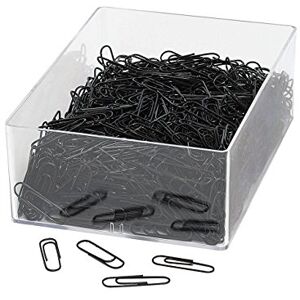 WEDO 901244601 Büroklammer (aus Metall 27 mm, kunststoffummantelt, in Klarsichtdose) 1000 Stück, schwarz WEDO 901244601 Büroklammer (aus Metall 27 mm, kunststoffummantelt, in Klarsichtdose) 1000 Stück, schwarz