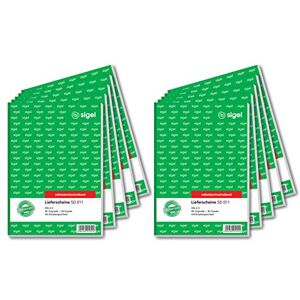 Sigel SD011/10 Lieferscheine A5, 2x40 Blatt, selbstdurchschreibend, 10er Pack, mikroperforiert, mit Abheftlochung, aus nachhaltigem Papier Sigel SD011/10 Lieferscheine A5, 2x40 Blatt, selbstdurchschreibend, 10er Pack, mikroperforiert, mit Abheftlochung, aus nachhaltigem Papier