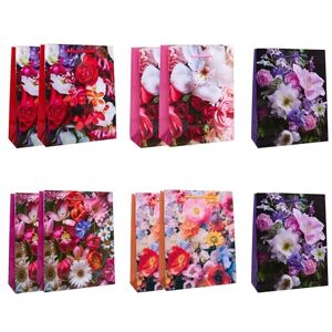 Idena 90225 Geschenktüten Classic Blumen, 10 Stück, Geschenktaschen in der Größe 18 x 23 x 8 cm, glänzende Papiertüten mit bunten Blumen Idena 90225 Geschenktüten Classic Blumen, 10 Stück, Geschenktaschen in der Größe 18 x 23 x 8 cm, glänzende Papiertüten mit bunten Blumen