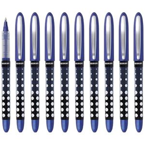 Westcott PULSAR Tintenroller Blau 10 Stück Vorteilspack Rollerball Pen blaue Tinte präzise 0,5 mm Strichstärke, transp. Füllstandsanzeige, Kapillartechnologie, ergonomischer Griff E-730617 00 Westcott PULSAR Tintenroller Blau 10 Stück Vorteilspack Rollerball Pen blaue Tinte präzise 0,5 mm Strichstärke, transp. Füllstandsanzeige, Kapillartechnologie, ergonomischer Griff E-730617 00