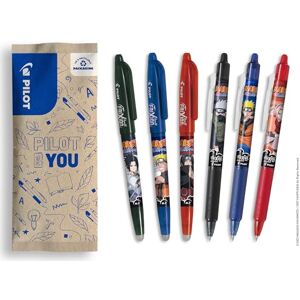 PILOT x Naruto FriXion Ball Clicker, radierbarer Stift, Naruto Shipudden Limited Edition, nachfüllbare Kugelschreiber, Schwarz, Blau, Rot, mittlere Spitze, 3 Stück PILOT x Naruto FriXion Ball Clicker, radierbarer Stift, Naruto Shipudden Limited Edition, nachfüllbare Kugelschreiber, Schwarz, Blau, Rot, mittlere Spitze, 3 Stück