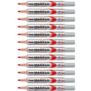 Pentel Maxiflo MWL5M Boardmarker 12 Stück rot Pentel Maxiflo MWL5M Boardmarker 12 Stück rot