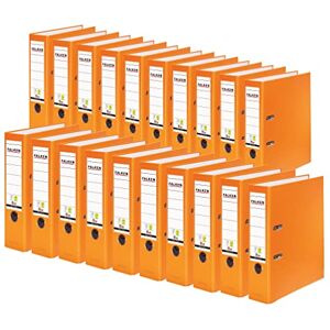 FALKEN 20er Pack PP-Color Kunststoff-Ordner, Made in Germany, 8 cm breit DIN A4 orange Vegan Ringbuch Hefter Mappe FALKEN 20er Pack PP-Color Kunststoff-Ordner, Made in Germany, 8 cm breit DIN A4 orange Vegan Ringbuch Hefter Mappe