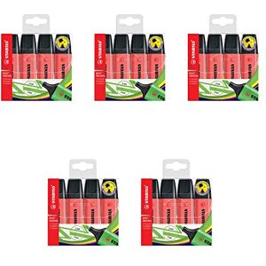 STABILO Textmarker BOSS ORIGINAL 5 x 4er Pack rot STABILO Textmarker BOSS ORIGINAL 5 x 4er Pack rot
