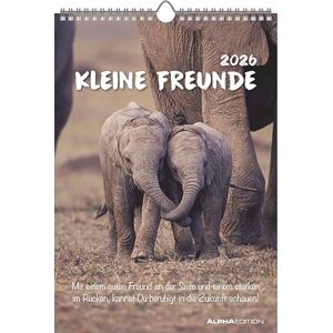Alpha Kleine Freunde Kalender 2026 – Wandkalender 23,7×34 cm mit Tiermotiven & Sprüchen, Platz für Notizen, dekorativer Bildkalender mit Zusatzinfos für Tierliebhaber Alpha Kleine Freunde Kalender 2026 – Wandkalender 23,7×34 cm mit Tiermotiven & Sprüchen, Platz für Notizen, dekorativer Bildkalender mit Zusatzinfos für Tierliebhaber