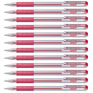 Pentel Tintenroller mit Geltinte, 0,8 mm Lot de 12 Rot metallic Pentel Tintenroller mit Geltinte, 0,8 mm Lot de 12 Rot metallic