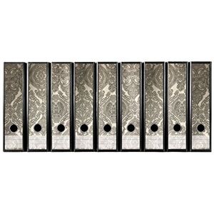 codiarts. Ordnerrücken selbstklebend für 9 breite Ordner Buchrücken Etiketten-Set gestantzt mit Griffloch Ordner-Aufkleber breit Rückenschilder im Motiv: Vintage Design Ornamente Grau-Beige codiarts. Ordnerrücken selbstklebend für 9 breite Ordner Buchrücken Etiketten-Set gestantzt mit Griffloch Ordner-Aufkleber breit Rückenschilder im Motiv: Vintage Design Ornamente Grau-Beige