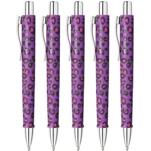 Faber-Castell 205289 Kugelschreiber Poly Ball Leo Nightshade lila, 5 Stück, mit auswechselbarer XB Mine, dokumentenecht Faber-Castell 205289 Kugelschreiber Poly Ball Leo Nightshade lila, 5 Stück, mit auswechselbarer XB Mine, dokumentenecht
