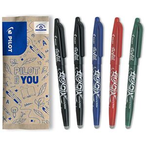 PILOT FriXion Ball 0.7 Set – 5 Stück: 2x Schwarz, 1x Blau/Rot/Grün – Radierbare Tintenroller 0,4mm Strichstärke, angenehme Schreibführung beim Schreiben, thermosensitive Tinte, austauschbare Mine PILOT FriXion Ball 0.7 Set – 5 Stück: 2x Schwarz, 1x Blau/Rot/Grün – Radierbare Tintenroller 0,4mm Strichstärke, angenehme Schreibführung beim Schreiben, thermosensitive Tinte, austauschbare Mine