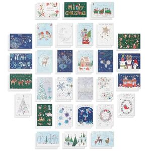 American Greetings Turnowsky Weihnachtskarten mit Umschlägen, winterliches Weihnachtsdesign, 30 Stück American Greetings Turnowsky Weihnachtskarten mit Umschlägen, winterliches Weihnachtsdesign, 30 Stück