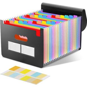 Diboniur Dokumentenmappe A4, Fächermappe Ordner Organizer, 24 Taschen Mappen Ordnersystem, Akkordeon Document Organizer für Schule oder Büro Dokumente (Schwarz) Diboniur Dokumentenmappe A4, Fächermappe Ordner Organizer, 24 Taschen Mappen Ordnersystem, Akkordeon Document Organizer für Schule oder Büro Dokumente (Schwarz)