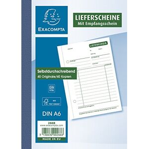 Exacompta 266B Manifolds Lieferscheine DIN A6, 2 x 40 Blatt Exacompta 266B Manifolds Lieferscheine DIN A6, 2 x 40 Blatt