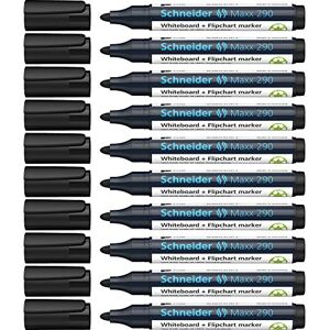 Schneider Maxx 290 Marker (Für Whiteboards und Flipcharts, Strichstärke: 2-3 mm) 10er Packung schwarz Schneider Maxx 290 Marker (Für Whiteboards und Flipcharts, Strichstärke: 2-3 mm) 10er Packung schwarz