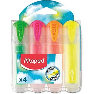 Maped 745947 Textmarker Fluo Peps mit ultraweicher Spitze, durchscheinend, im Etui mit 4 Stück Maped 745947 Textmarker Fluo Peps mit ultraweicher Spitze, durchscheinend, im Etui mit 4 Stück