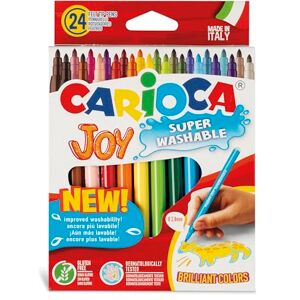 CARIOCA Joy Fine Tip Colors – Marker mit superabwaschbarer Tinte und 2,8 mm feiner Spitze – langlebige Tinte, glutenfrei, hergestellt in Italien (Box mit 24 Markern) CARIOCA Joy Fine Tip Colors – Marker mit superabwaschbarer Tinte und 2,8 mm feiner Spitze – langlebige Tinte, glutenfrei, hergestellt in Italien (Box mit 24 Markern)