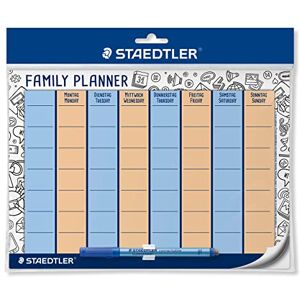 Staedtler wiederverwendbarer Familienplaner Lumocolor, DIN A4, selbsthaftend, ablösbar, trocken abwischbar, inclusive trocken abwischbarem Universalstift und Stiftklemme, 641 FP Staedtler wiederverwendbarer Familienplaner Lumocolor, DIN A4, selbsthaftend, ablösbar, trocken abwischbar, inclusive trocken abwischbarem Universalstift und Stiftklemme, 641 FP