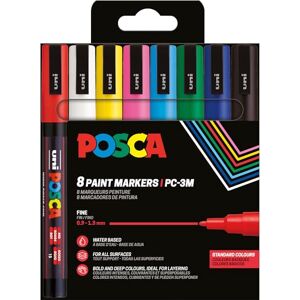 POSCA 186558 Marker Set, 8 Acrylstifte PC-3M, Permanent Marker 0,9 1,3 mm Rundspitze POSCA 186558 Marker Set, 8 Acrylstifte PC-3M, Permanent Marker 0,9 1,3 mm Rundspitze