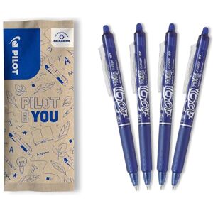 PILOT FriXion Clicker 0.7 Set 4 Stück: Blau Radierbarer Nachfüllbarer Gel-Tintenroller mit Druckmechanik und Thermosensitiver Tinte Komfortables Schreiben Mittlere Spitze PILOT FriXion Clicker 0.7 Set 4 Stück: Blau Radierbarer Nachfüllbarer Gel-Tintenroller mit Druckmechanik und Thermosensitiver Tinte Komfortables Schreiben Mittlere Spitze