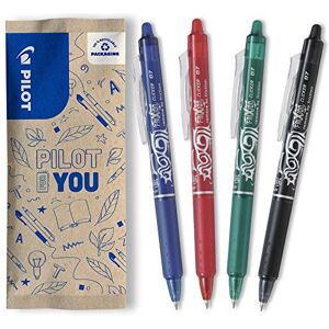PILOT FriXion Clicker 0.7 Set 4 Stück: Blau/Schwarz/Grün/Rot Radierbarer -Nachfüllbarer Gel-Tintenroller mit Druckmechanik und thermosensitiver Tinte Komfortables Schreiben Mittlere Spitze PILOT FriXion Clicker 0.7 Set 4 Stück: Blau/Schwarz/Grün/Rot Radierbarer -Nachfüllbarer Gel-Tintenroller mit Druckmechanik und thermosensitiver Tinte Komfortables Schreiben Mittlere Spitze