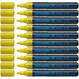Schneider Maxx 270 Lackmarker (Rundspitze, Spitze austauschbar, 1 3 mm) 10er Packung gelb Schneider Maxx 270 Lackmarker (Rundspitze, Spitze austauschbar, 1 3 mm) 10er Packung gelb