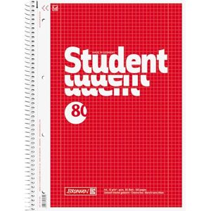 BRUNNEN Collegeblock Student A4, Lineatur 28, 80 Blatt, rot BRUNNEN Collegeblock Student A4, Lineatur 28, 80 Blatt, rot