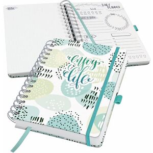 Sigel JP201 Tagesplaner undatiert, Tageskalender ohne Datum, 120 g/m², ca. A5, Hardcover, für 110 Tage, 240 Seiten, Mint Inspiration, vegan, aus nachhaltigem Papier, Jolie, undated Planner Sigel JP201 Tagesplaner undatiert, Tageskalender ohne Datum, 120 g/m², ca. A5, Hardcover, für 110 Tage, 240 Seiten, Mint Inspiration, vegan, aus nachhaltigem Papier, Jolie, undated Planner