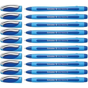 Schneider 150203 Slider Memo XB Kugelschreiber (mit Kappe, Strichstärke: XB) 10er Pack, blau Schneider 150203 Slider Memo XB Kugelschreiber (mit Kappe, Strichstärke: XB) 10er Pack, blau