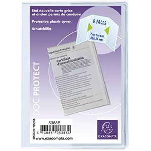 Exacompta 5383UE 10er Pack Dokumentenschutzhüllen aus extra starkem PVC 8,5 x 12,5 cm mit 6 Seiten Schutzhülle sehr langlebig Exacompta 5383UE 10er Pack Dokumentenschutzhüllen aus extra starkem PVC 8,5 x 12,5 cm mit 6 Seiten Schutzhülle sehr langlebig