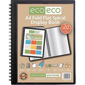 Eco133 Sichtbuch, A4, 50% recycelt, 20 Fächer, flach gefaltet, Spiralbindung Eco133 Sichtbuch, A4, 50% recycelt, 20 Fächer, flach gefaltet, Spiralbindung