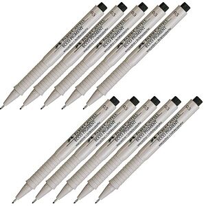 Faber-Castell 205064 Tintenschreiber Ecco Pigment, 0,5 mm, schwarz, 10 Stück Faber-Castell 205064 Tintenschreiber Ecco Pigment, 0,5 mm, schwarz, 10 Stück