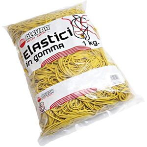 Alevar Gummibänder für Büro, Durchmesser 120 mm, Stärke 1,5 mm, Farbe Gelb, 1 kg Beutel Alevar Gummibänder für Büro, Durchmesser 120 mm, Stärke 1,5 mm, Farbe Gelb, 1 kg Beutel