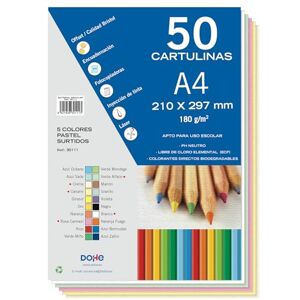 DOHE A4-Karton, Pastellfarben, für Bastelarbeiten und Drucke, 21 x 29,7 cm, 180 g/m², Bürobedarf DOHE A4-Karton, Pastellfarben, für Bastelarbeiten und Drucke, 21 x 29,7 cm, 180 g/m², Bürobedarf