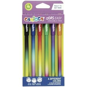 CARIOCA Oops Easy Radierbare Stifte mit wärmeempfindlicher Tinte, Farbverlauf, 0,7 mm, 6 Stück CARIOCA Oops Easy Radierbare Stifte mit wärmeempfindlicher Tinte, Farbverlauf, 0,7 mm, 6 Stück