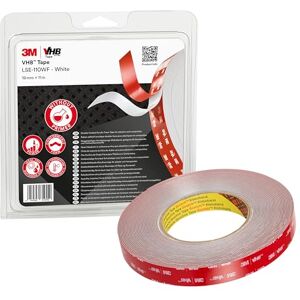 3M VHB LSE-110WF Montage Klebeband doppelseitig starke und dauerhafte Verbindung von Kunststoffen wie Polypropylen, TPE, TPO und Verbundmaterialien 19mm x 11m, Weiß, Dicke: 1.1mm (1-er Pack) 3M VHB LSE-110WF Montage Klebeband doppelseitig starke und dauerhafte Verbindung von Kunststoffen wie Polypropylen, TPE, TPO und Verbundmaterialien 19mm x 11m, Weiß, Dicke: 1.1mm (1-er Pack)