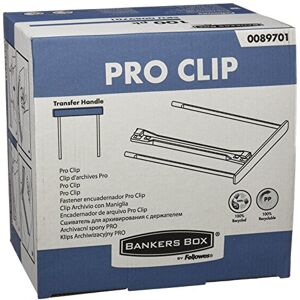 BANKERS BOX Abheftbügel ProClip, Archivclip mit 100 mm Armlänge und Deckleiste, inklusive Umfüller, aus 100% recyceltem Plastik, Farbe: weiß, Packung mit 100 Stück BANKERS BOX Abheftbügel ProClip, Archivclip mit 100 mm Armlänge und Deckleiste, inklusive Umfüller, aus 100% recyceltem Plastik, Farbe: weiß, Packung mit 100 Stück