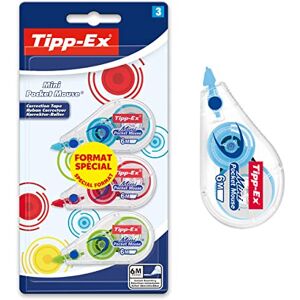 BIC Tipp-Ex Korrekturroller Mini Pocket Mouse, 6m x 5mm, Ideal für das Büro, das Home Office oder die Schule, 3 Stück (1er Pack) BIC Tipp-Ex Korrekturroller Mini Pocket Mouse, 6m x 5mm, Ideal für das Büro, das Home Office oder die Schule, 3 Stück (1er Pack)