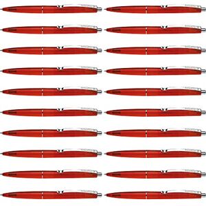 Schneider 132002 K20 Icy Colours Kugelschreiber (Schreibfarbe: rot, Mittel, dokumentenecht) 20er Pack, rot Schneider 132002 K20 Icy Colours Kugelschreiber (Schreibfarbe: rot, Mittel, dokumentenecht) 20er Pack, rot