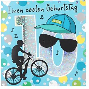 Depesche 11515-020 Zahlenkarte zum 10. Geburtstag mit Musik, veredelte Klappkarte mit originellem Innentext, inkl. Umschlag, Format 15,5 x 15,5 cm Depesche 11515-020 Zahlenkarte zum 10. Geburtstag mit Musik, veredelte Klappkarte mit originellem Innentext, inkl. Umschlag, Format 15,5 x 15,5 cm