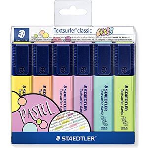 Staedtler 364 CWP6 Textsurfer classic 364 Pastell Textmarker (hohe Qualität Made in Germany, mit großem Tintenspeicher für extra lange Markierleistung, Etui mit 6 Farben, Pastell) Staedtler 364 CWP6 Textsurfer classic 364 Pastell Textmarker (hohe Qualität Made in Germany, mit großem Tintenspeicher für extra lange Markierleistung, Etui mit 6 Farben, Pastell)