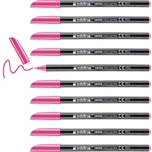 edding 1200 Fasermaler fein pink 10 Stifte Rundspitze 1 mm Filzstift zum Zeichnen und Schreiben für Schule, Mandala edding 1200 Fasermaler fein pink 10 Stifte Rundspitze 1 mm Filzstift zum Zeichnen und Schreiben für Schule, Mandala
