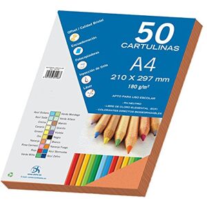 DOHE A4-Karton, Orange, für Bastelarbeiten und Druck (50 Stück) 21 x 29,7 cm 180 g/m² Büromaterial DOHE A4-Karton, Orange, für Bastelarbeiten und Druck (50 Stück) 21 x 29,7 cm 180 g/m² Büromaterial