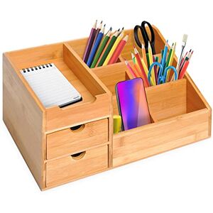 HOMCOM Schreibtischorganizer Aufbewahrungsbox Büro Box Organisation 2 Schubladen Natur 33 x 20,5 x 15,5 cm HOMCOM Schreibtischorganizer Aufbewahrungsbox Büro Box Organisation 2 Schubladen Natur 33 x 20,5 x 15,5 cm