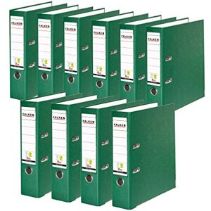 FALKEN Original 10er Pack PP-Color Kunststoff-Ordner. Made in Germany. 8 cm breit DIN A4 grün Vegan Ringordner Aktenordner Briefordner Büroordner Plastikordner Schlitzordner FALKEN Original 10er Pack PP-Color Kunststoff-Ordner. Made in Germany. 8 cm breit DIN A4 grün Vegan Ringordner Aktenordner Briefordner Büroordner Plastikordner Schlitzordner