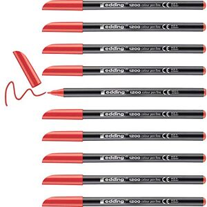 edding 1200 Fasermaler fein rot 10 Stifte Rundspitze 1 mm Filzstift zum Zeichnen und Schreiben für Schule, Mandala edding 1200 Fasermaler fein rot 10 Stifte Rundspitze 1 mm Filzstift zum Zeichnen und Schreiben für Schule, Mandala